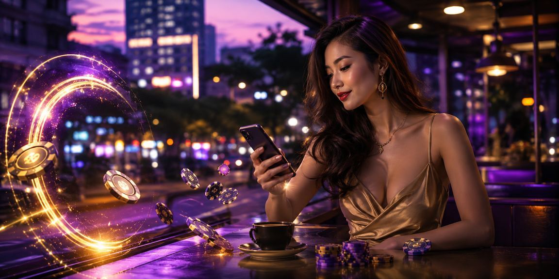 Người dùng tại Hà Nội thư giãn trong quán cà phê và kiểm tra tài khoản cá cược trực tuyến